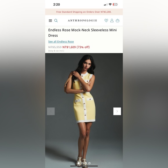 Endless Rose Mock-Neck Sleeveless Mini Dress - Picture 5 of 5